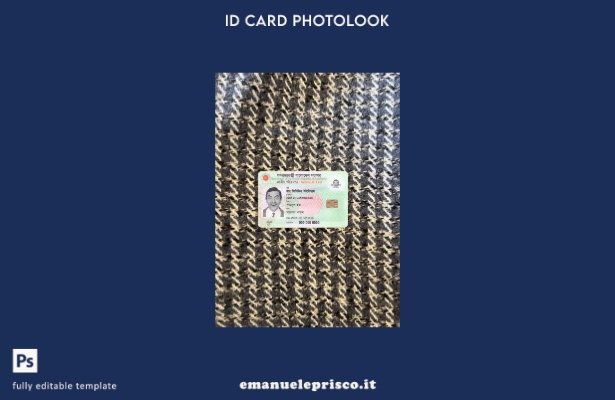 modello FRONTALE photolook ID Bangladesh stile verificato